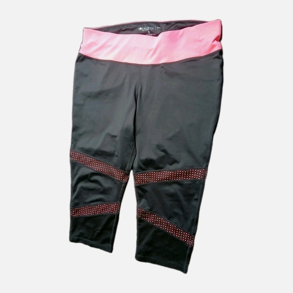 IDEOLOGY Crop HR Multicolor Legging Capris Stretchy W-34' Sz 1X Inseam 19" #453C